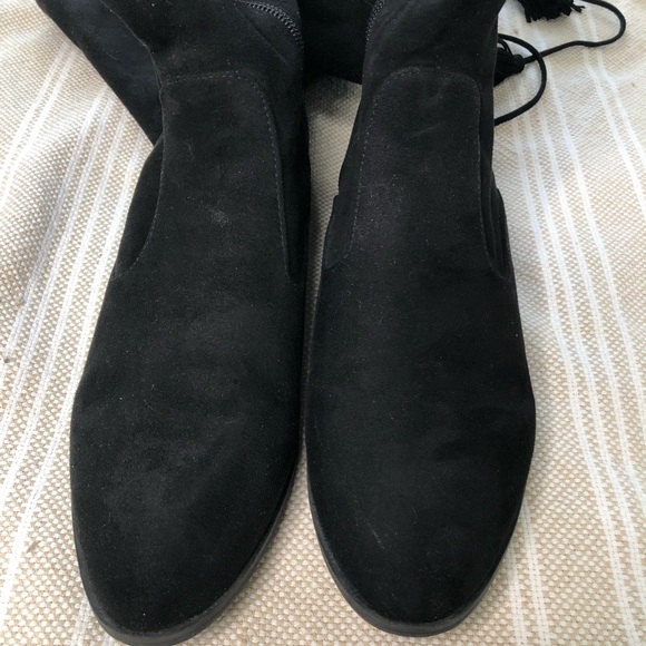 Marc Fisher Over-The-Knee Suede Boots With Tassels - Picture 11 of 17